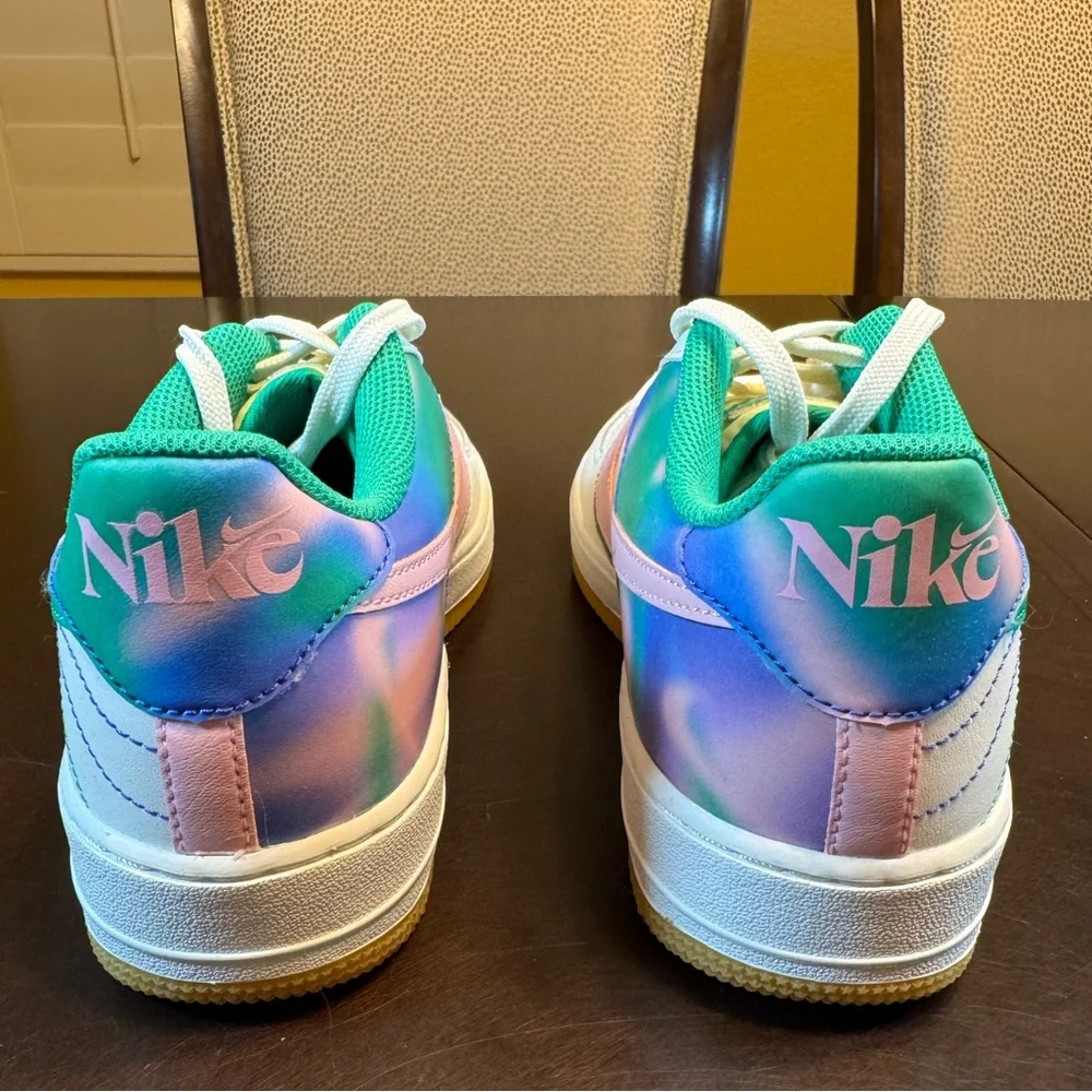 New Nike Air Force 1 Leather Sneaker Pink White Size US 6.5Y